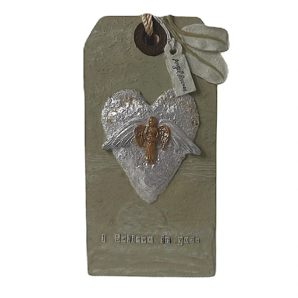 Sarah Lugg Watching Angels Tag “I‎ Believe In You”Inspirational Home Decor Tag